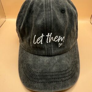 Unisex Adult Black 'Let Them' Baseball Cap